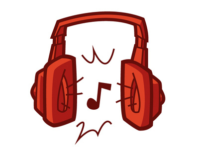 Vector Headphones headphones illustratie illustrator red vector