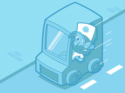 Special delivery! car freelance illustrator illustration isometric vector