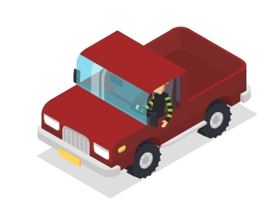 I'm a truck maker! freelance illustrator illustratie iso isometric truck vector vehicles