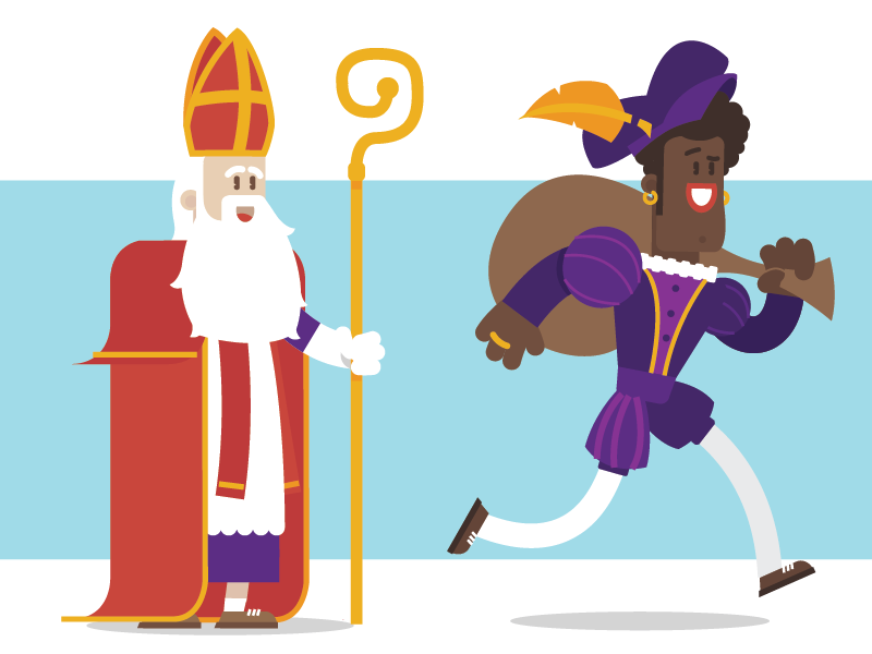 snorkel Fokken zoeken Sinterklaas & Zwarte Piet Illustratie by Boudewijn Danser on Dribbble