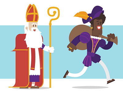 Sinterklaas & Zwarte Piet Illustratie