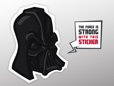 Lord Vader Sticker darthvader illustratie illustration star wars illustrations starwars sticker theforce vector