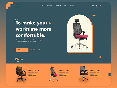 Furniture Landing Page creative design e commerce furniture landing page hero section homepage interaction design interior design landing page minimal new new furniture landing page shop ui ux web design website design