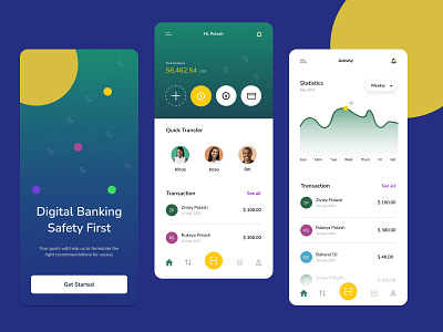 Finance Mobile Banking App Design app app design bank banking app design finance finance app finance mobile app fintech minimal mobile mobile app new payment ui ui app design uiux wallet