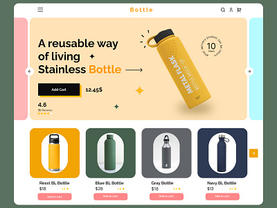 Bottle Landing Page Design