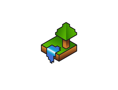 Minimalistic Minecraft branding clean design flat graphic design icon illustration logo minimal vector