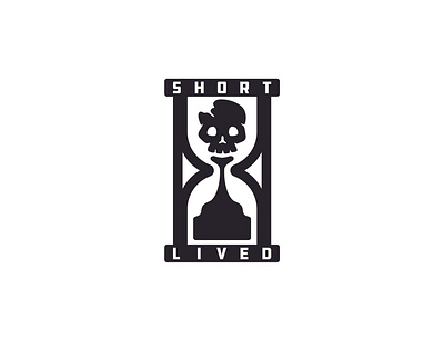 Short Lived Logo branding clean design flat graphic design hourglass icon logo minimal skulll vector