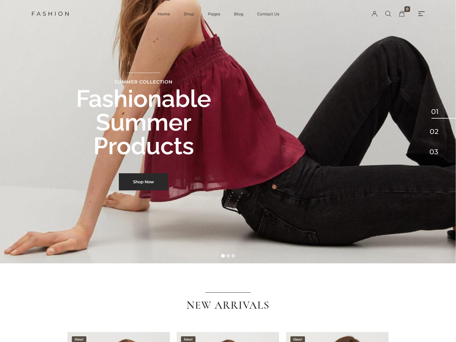 Clothing Fashion Online Store Wordpress by Zamina Khatun on Dribbble