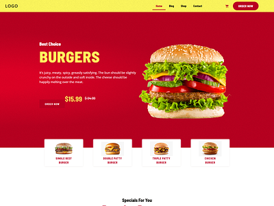 Delicious Burger Store Wordpress Website