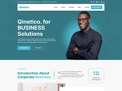 Qinetico Business Agency Wordpress Website agency attractive best website business website elementor elementor pro latest web desgin responsive design small business website website design wordpress wordpress developer