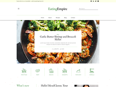 Eating Empire Food Blog Wordpress Website blog blog site blog website design elementor elementor pro food responsive design website website design wordpress wordpress developer