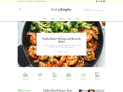 Eating Empire Food Blog Wordpress Website