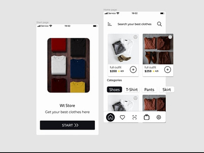 E-commerce App Mockup ui