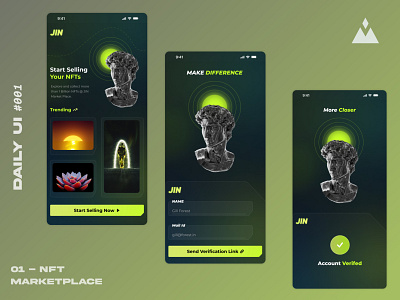 NFT Signup - #DAILYUI-001 001 app challenge dailyui graphic design ui ux