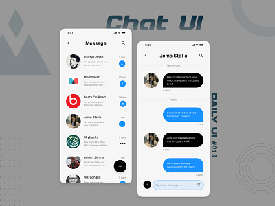 daily UI 013 - chat ui app branding challenge dailyui design graphic design illustration logo ui ux