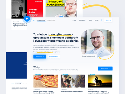 Tomasz Palak - Blog website ⚖️🌎🌳 branding design homepage logo ui webdesign