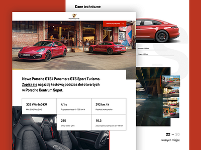 Landing page for porsche homepgae landing page landing page concept website