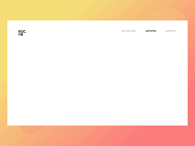 Rec. 118 - Artist Page 1st Exploration animation colorful design exploration fun hamza hiphop ux ui design website