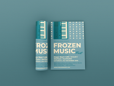 Frozen Music Party Flyer design graphic design illustration