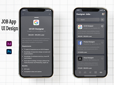 Job App UI Design