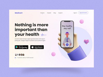 Medical App Landing Page ⚕️