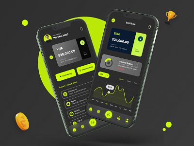 Money Transfer App Design - Dark Mood 💸