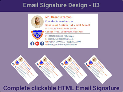Email Signature Design attractive beautiful branding clickable company complete clickable design email email signatire eyecatching gorgeous graphic design html html email signature individual modern nice private public signature