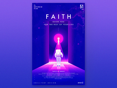 faith illustration 图形 排版 未来主义 海报 设计