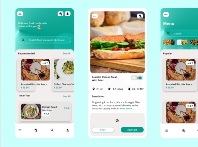 Food Ordering App Design app design ui