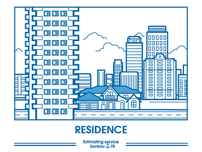 Residence illustrate image residence vector