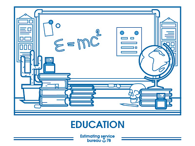 Education book education globe illustrate image scull shcool vector