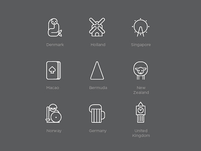 Сountry icons country denmark germany holland icon illustration norway set web website