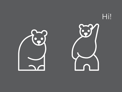 Bears bear icon illustration set web website