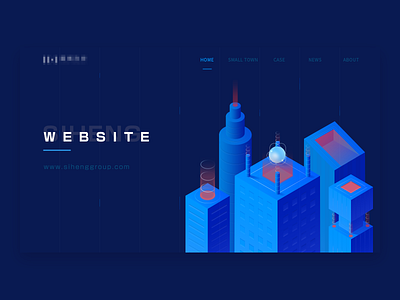 Sihenggroup 2.5d illustration smart city ui ux web website banner