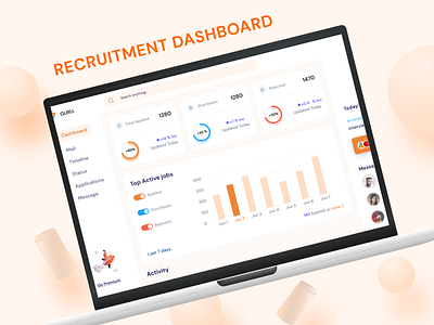 Recruitment Dashboard Web Design UI