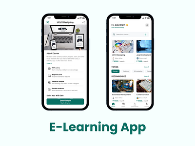E-Learning App Design UI branding design illustration logo typography ui ux