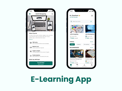 E-Learning App Design UI