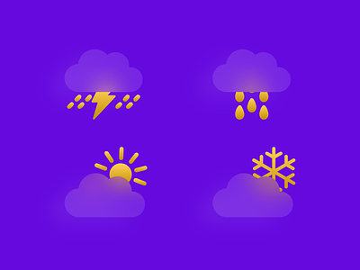 Weather Icons app icons best designer dribbble figma gradient graphicdesign icon design icon pack icons illustrator mobile app icon purple svg icons trending trendy design ui ux weather weather icon web icons xd