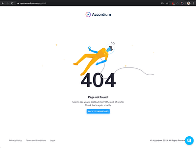 Floating Clean 404 Page animation branding cute design flat illustration minimal pastel simple ui