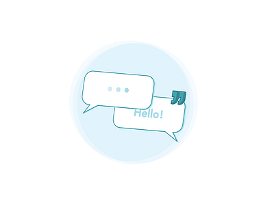 Communication Icon chat fresh hello icon message minimal pastel