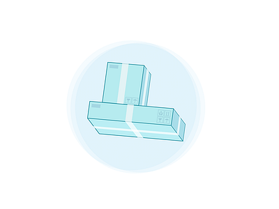 Packaged And Delivered Icon box delivery flat fresh icon minimal package pastel postage simple tap