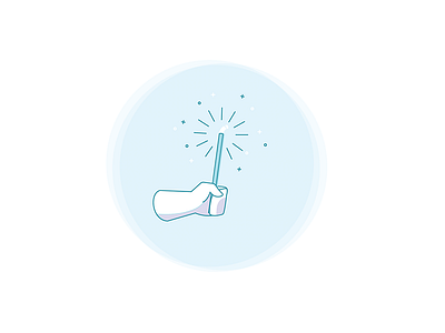 Celebrate Icon cute firework flat fresh hand icon minimal pastel simple
