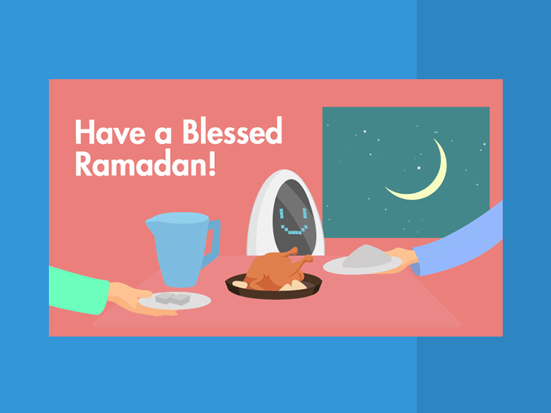 In-app Ramadan Greetings Card animation bot flat food gif greetings islam ramadan simple