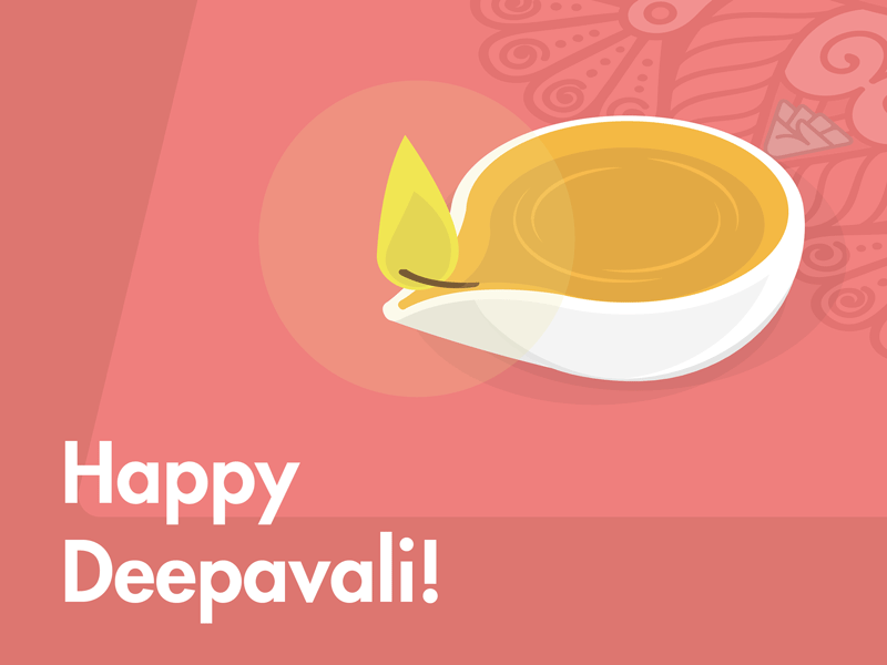 Deepavali Candle Dashboard Card animation candle card deepavali flat greetings pastel simple