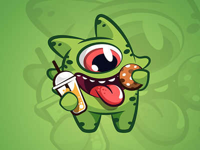 Green Monster branding concept design graphic green illustration illustrator logo logo design logotype monster