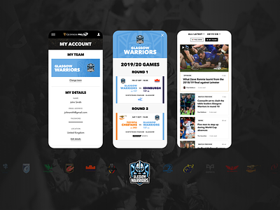 Pro14 Personalisation case study digital interface personalisation rugby sport ui ux web design