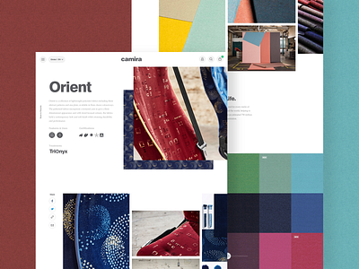 Camira Fabrics Website case study clean design digital ecommerce fabrics interface layers product ui ux website