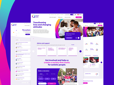 National Autistic Society autism case study charity colourful digital interface ui uidesign ux