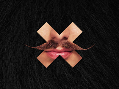 Movember x Delete art campaign charity digital illustration moustache movember photography website