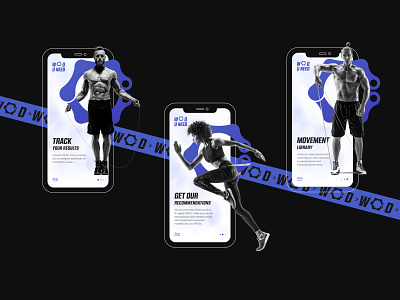 CrossFit Mobile Application "WOD" animation crossfit fitness app mobile app motion purple sport sport app